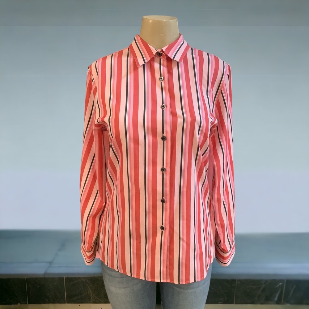 Foxcroft | Button down stripe shirt